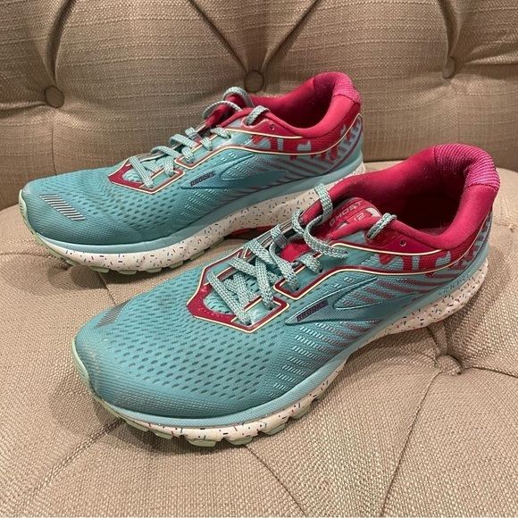 Brooks Ghost 12 Zappos 20th Anniversary Running Shoes Womens Size 8.5 Blue Pink - Picture 3 of 11